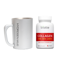 Водородная кружка Hydrogen Mug (Серебро) + Collagen for hair, skin & joints